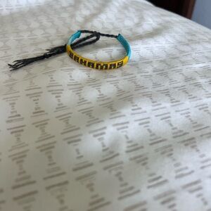 Yellow and Blue Woven Bracelet